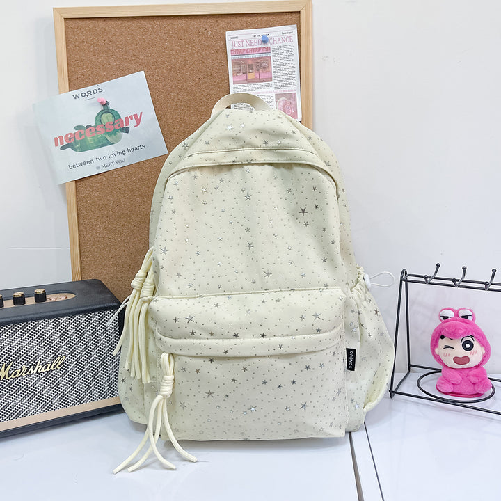 Star-Patterned Casual Backpack