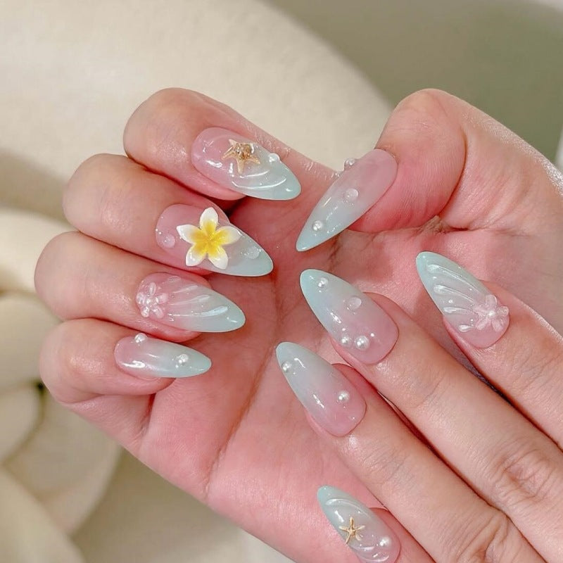 Floral-Accent Press-On Nail Art Kit Bowlift