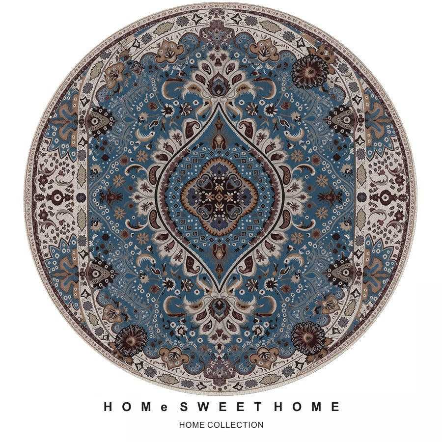 Vintage-Inspired Round Rug