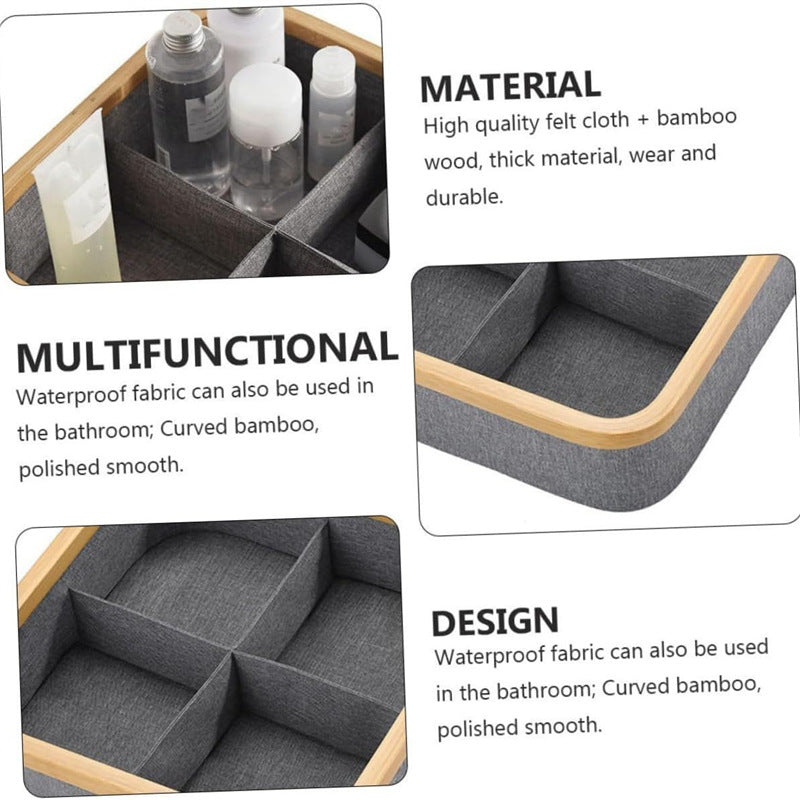 Felt Organizer with Bamboo Frame Bowlift