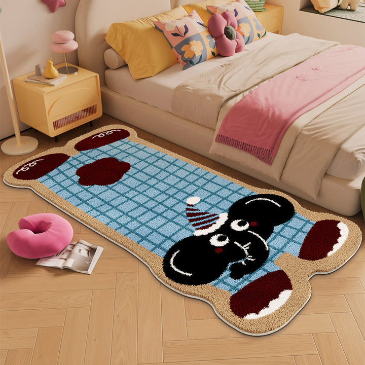 Elephant-shaped Plush Rug