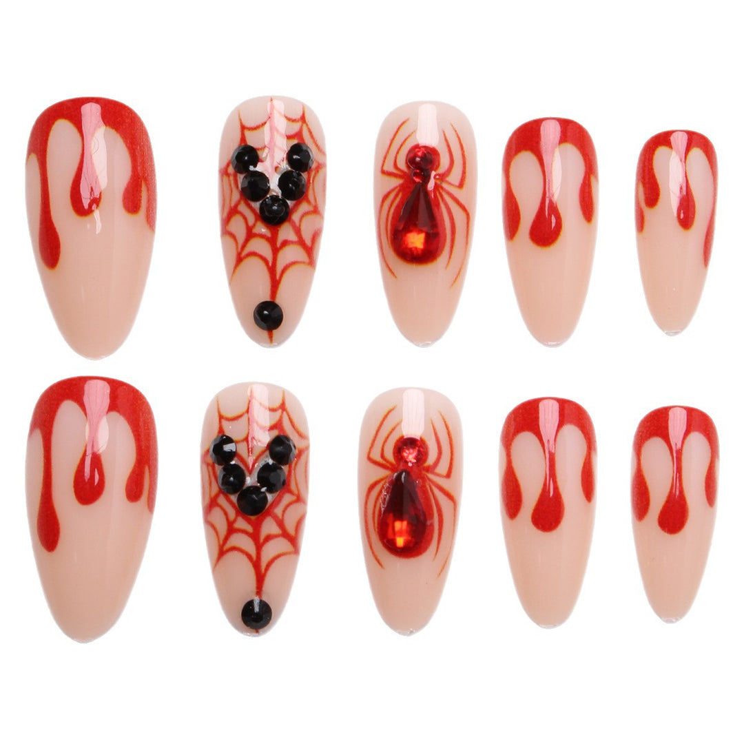 Creative Halloween Art Nails with Spider Web Design Bowlift