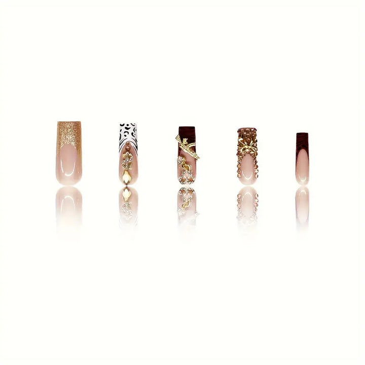Luxury Themed Press-On Nail Art Bowlift