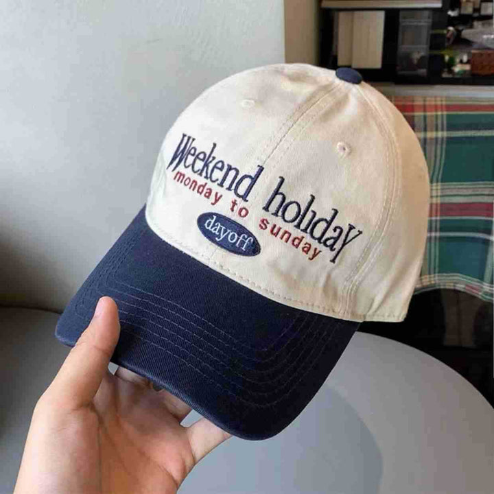 Women's Casual Embroidered Adjustable Cap Bowlift