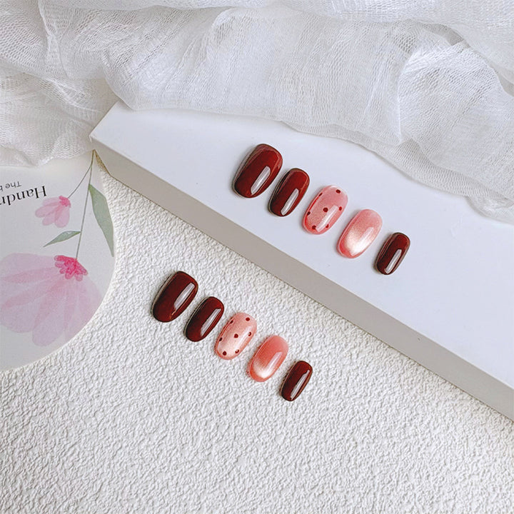 Classic French Tip Press-On Nail Set Bowlift