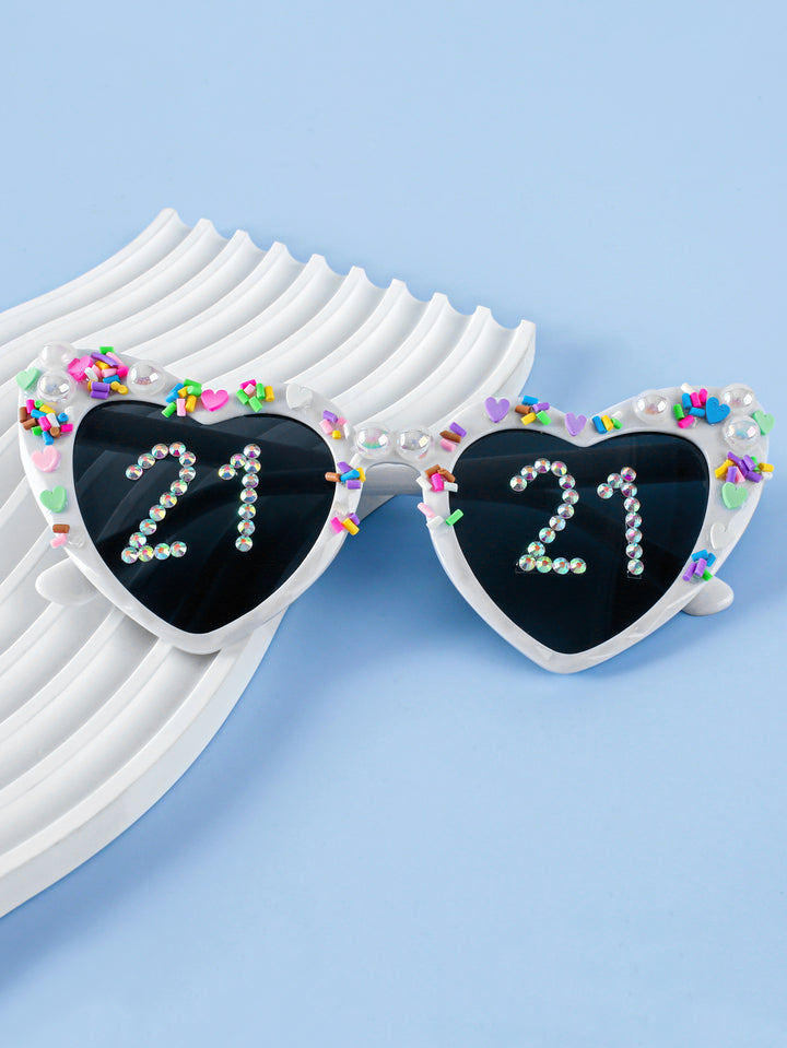 Decorative Celebration Heart-Shaped Sunglasses Bowlift