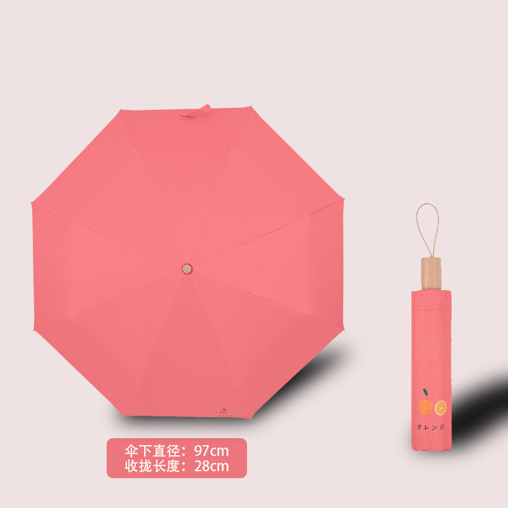 Women's Foldable Travel Umbrella with UV Protection Bowlift