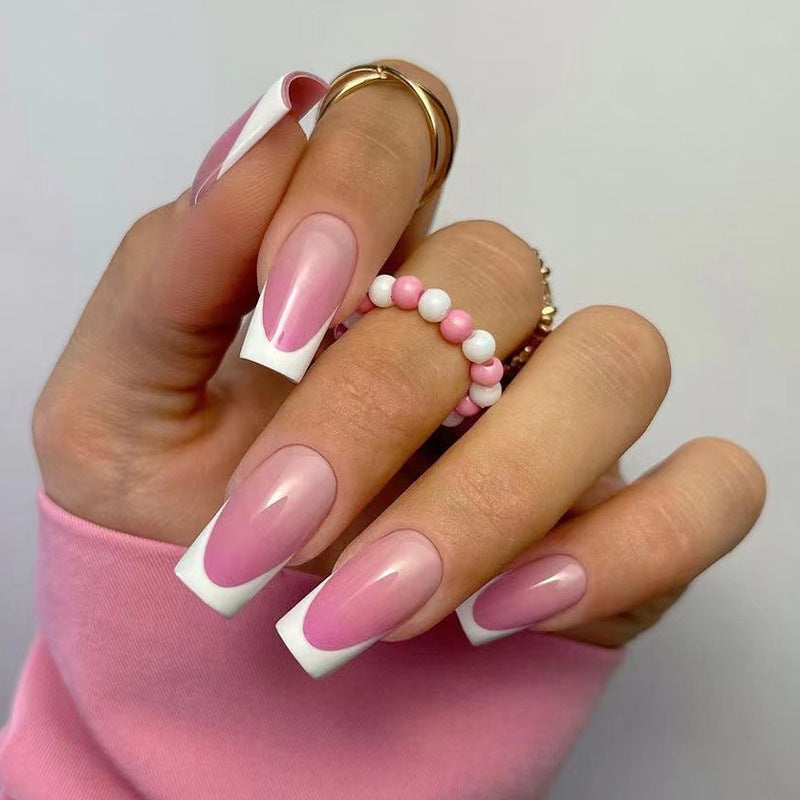 Artful Nail Extensions with Delicate Ombre Design Bowlift