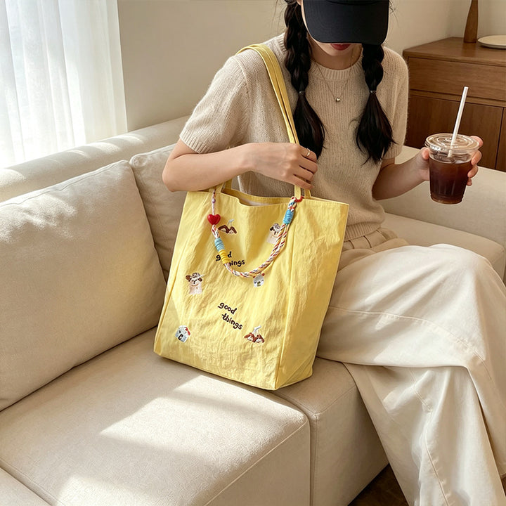 Embroidered Casual Tote Bowlift