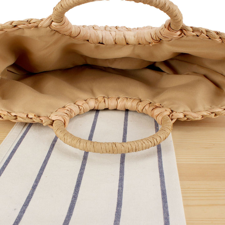 Braided Tote Bag with Unique Design Bowlift