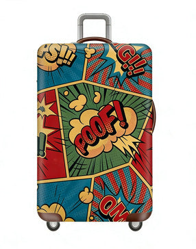 Women's stretchable suitcase cover with rabbit motif, tear-resistant stretch material and openings for handle and wheels Bowlift