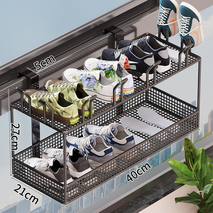 Adjustable Over-The-Door Shoe Organizer Bowlift