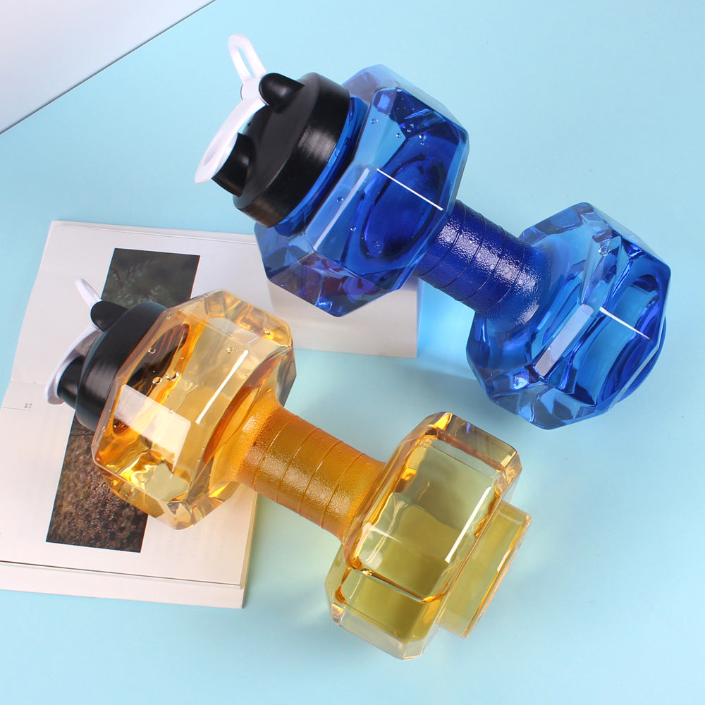 Unisex Fitness Water Bottle in Original Dumbbell Shape Bowlift