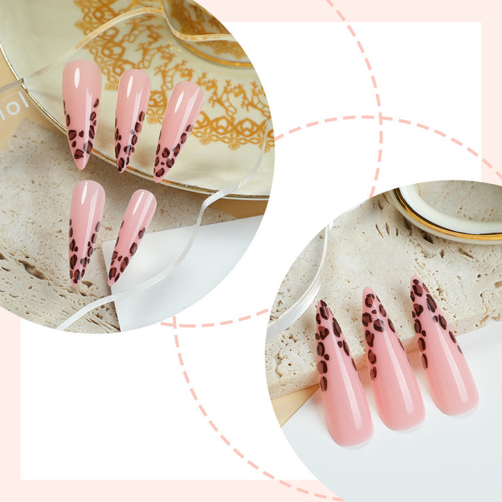 Premium Artistic Leopard Print Press-On Nails Bowlift