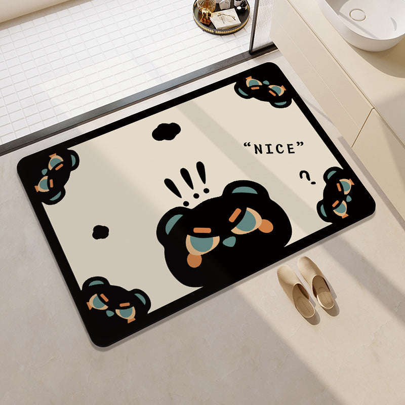 Playful Cow-Themed Bathroom Mat Bowlift