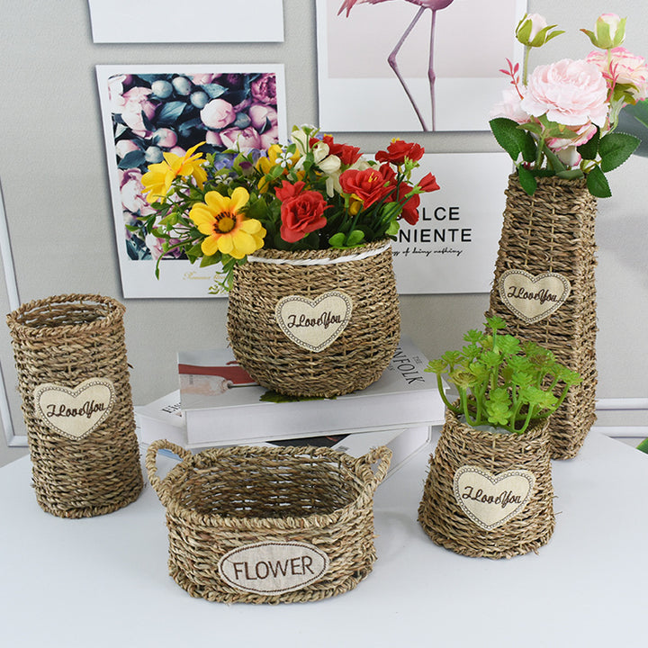 Handcrafted Natural Woven Storage Basket Bowlift