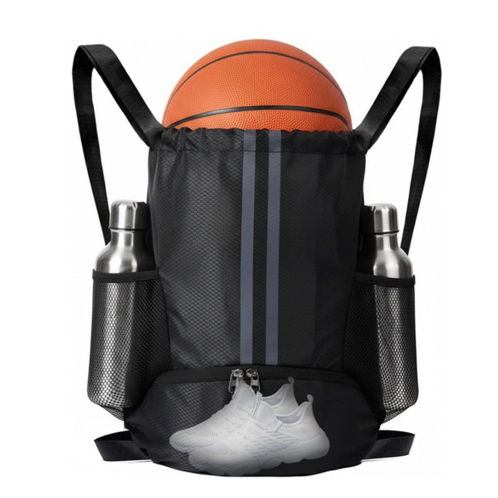 Sporty backpack with shoe compartment and water bottle holders Bowlift
