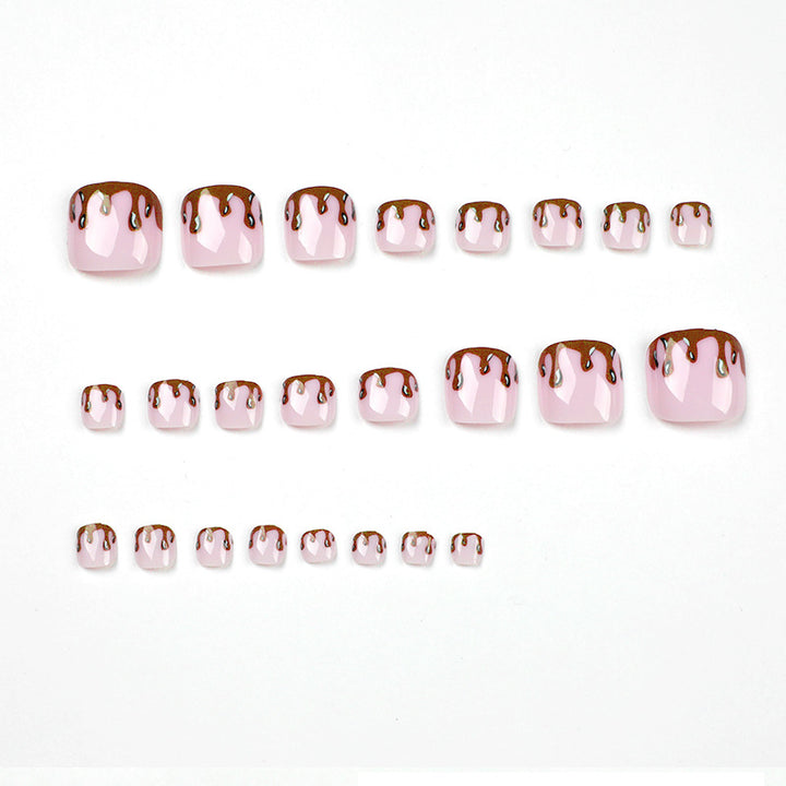 Creative nail art in chocolate glaze design Bowlift