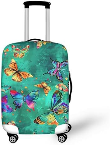 Unisex nano elastic suitcase cover with horse and sunflower motif, stretchable stretch protection for hard shell trolley with zipper Bowlift