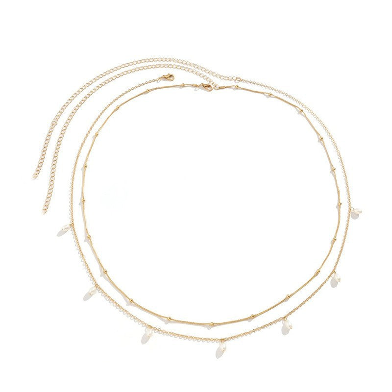 Delicate Layered Chain Necklace Bowlift