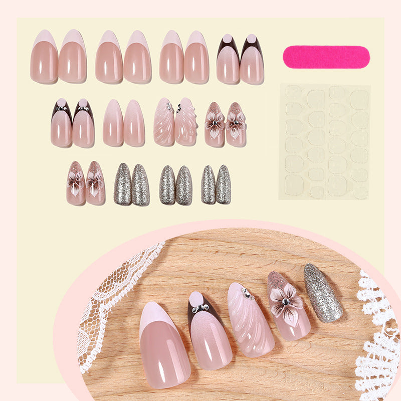 Luxurious Press-On Nail Art Set Bowlift