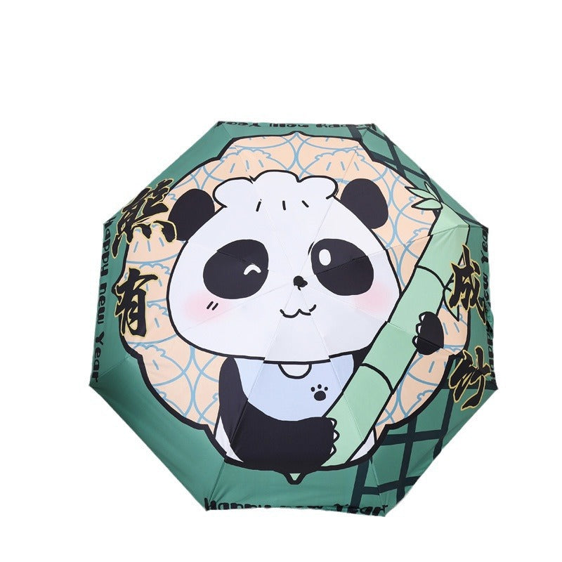 Ladies creative folding umbrella with graphic design Bowlift