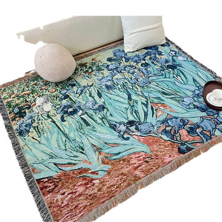 Artistic Botanical Tapestry Throw