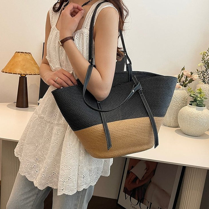 Tote bag in modern material mix Bowlift