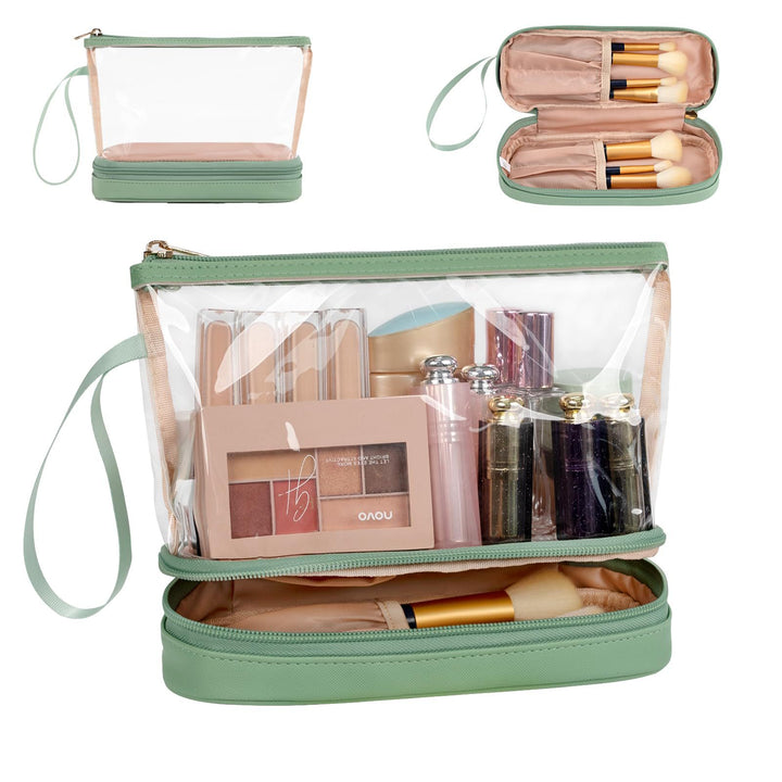 Cosmetic organizer bag with transparent compartments Bowlift