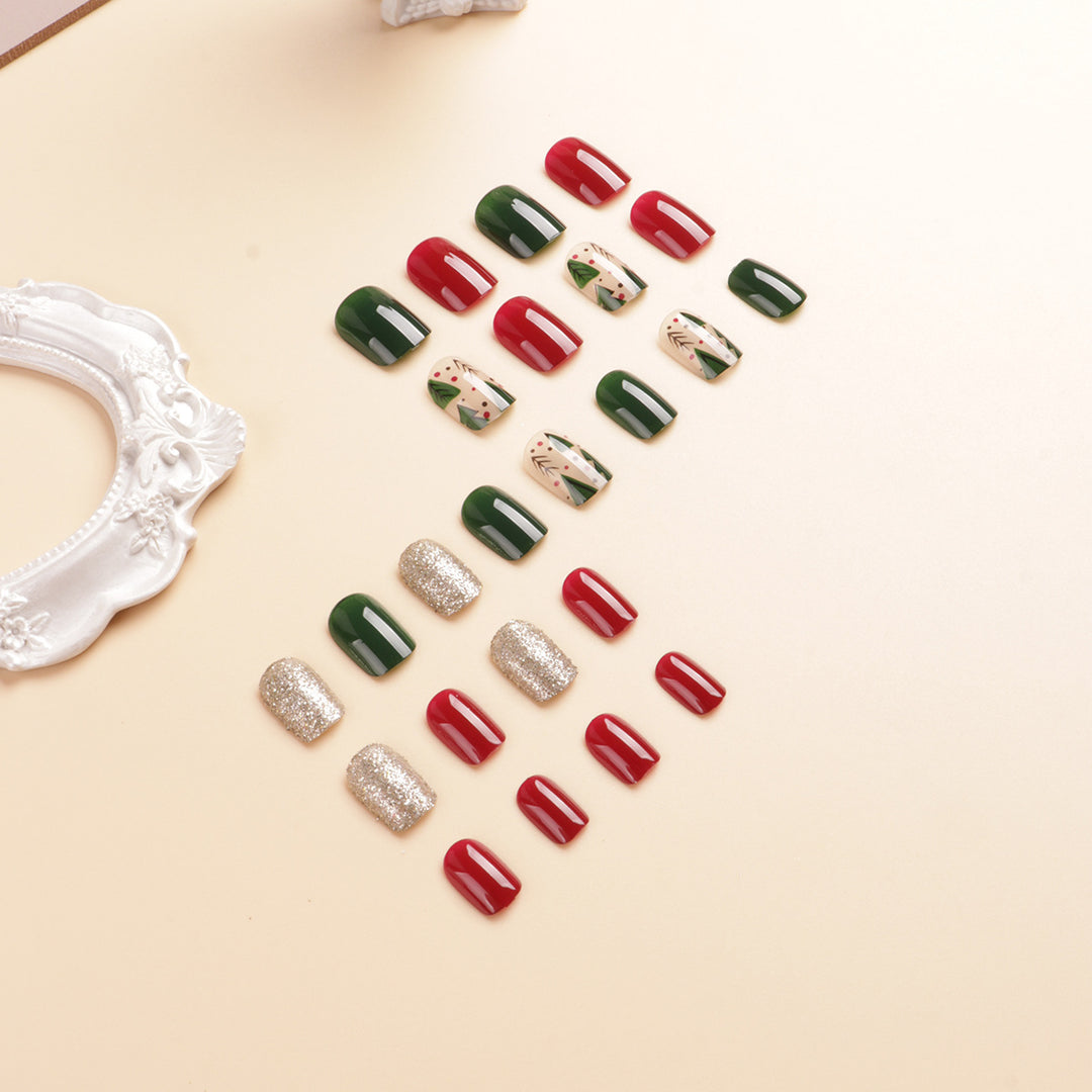 Festive Holiday-Themed Nail Art Set Bowlift