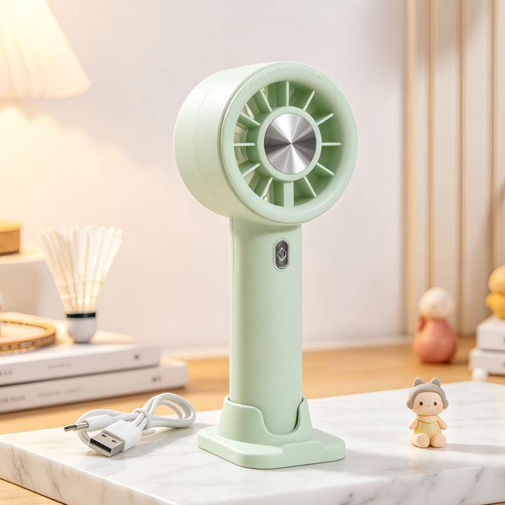 Portable handheld fan with ergonomic design and multiple speed modes Bowlift