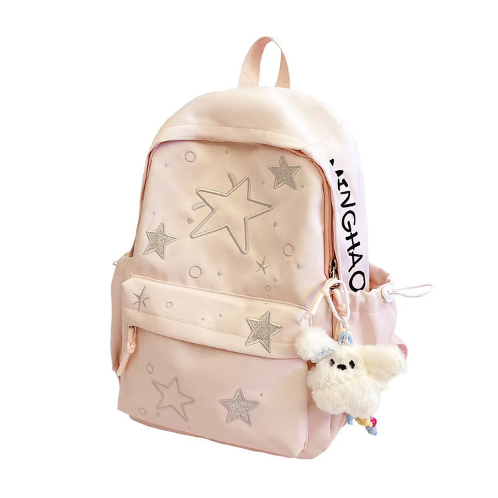 Star-Embroidered Lightweight Backpack Bowlift
