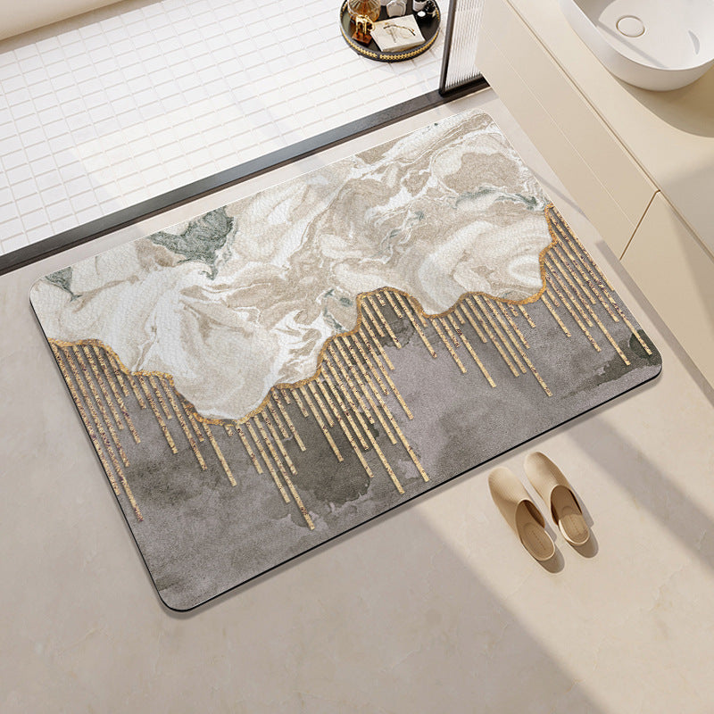 Decorative Citrus-Themed Bath Mat Bowlift