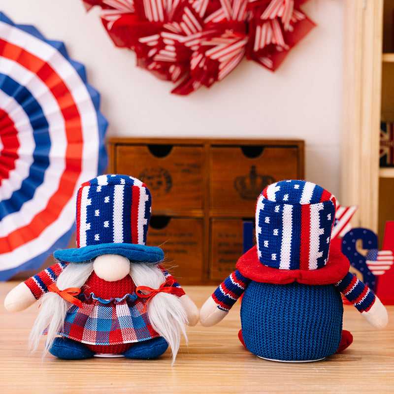 Unisex nan Scandinavian gnome doll decor with knitted cylinder hat and long artificial beard Bowlift