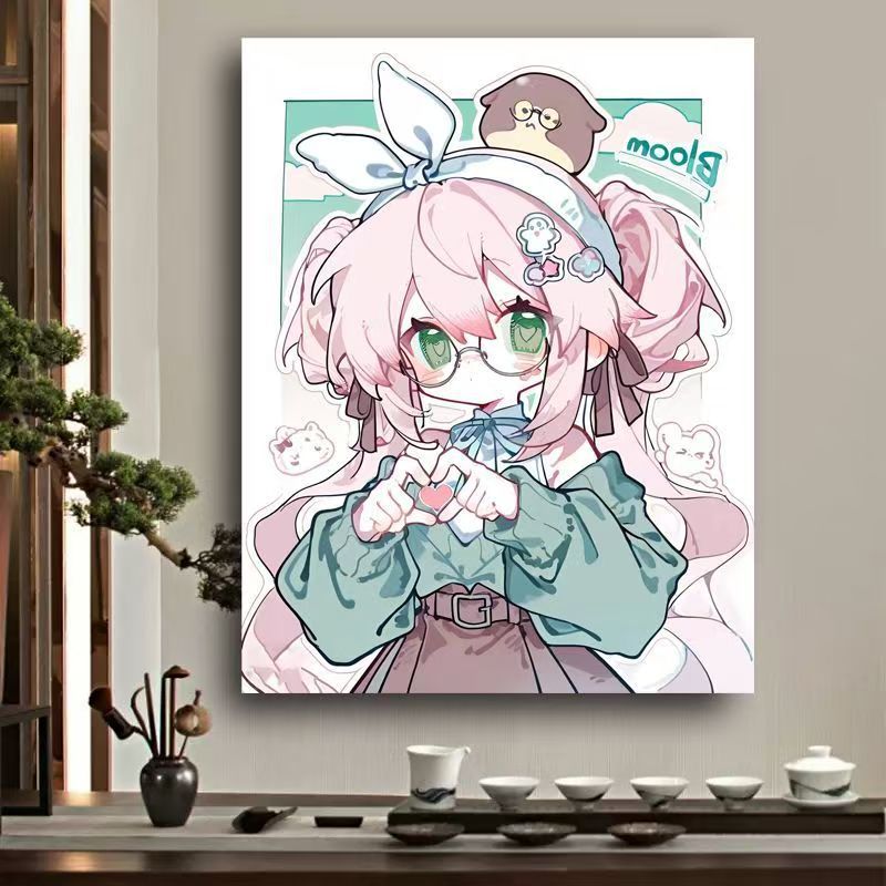 Whimsical Anime Character Canvas Art Bowlift