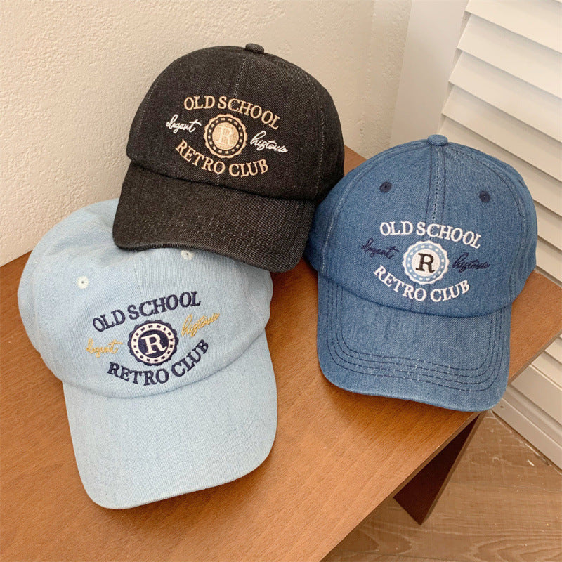 Unisex Retro Denim Baseball Cap Bowlift