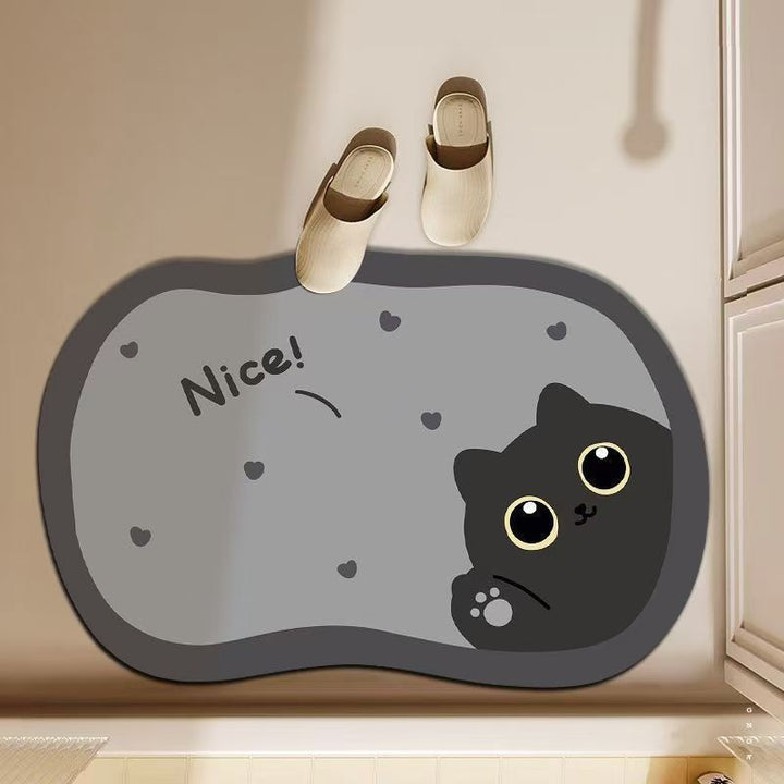 Cartoon Cat-Shaped Floor Mat