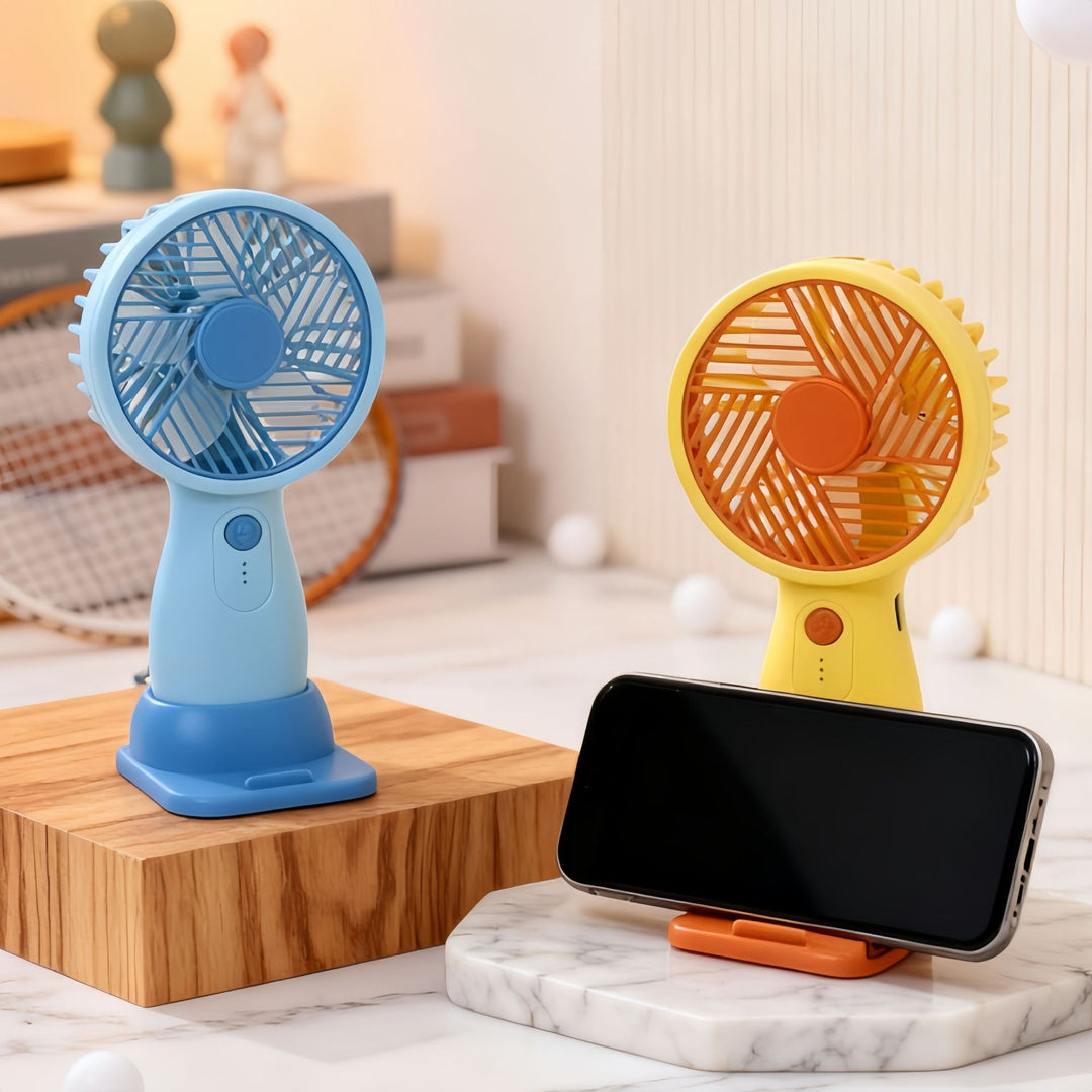 Women's portable USB hand fan with swivel head and variable speed control Bowlift