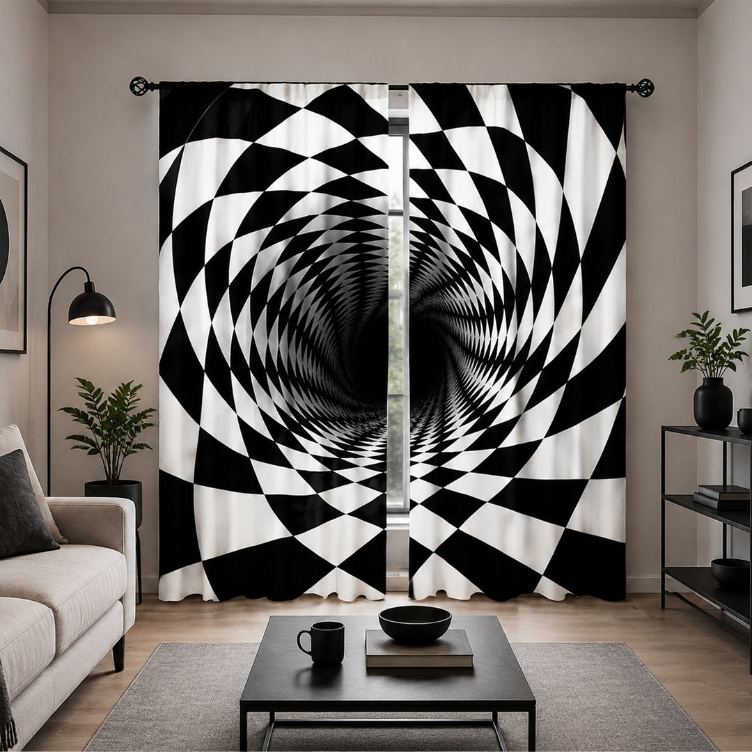 Stained Glass Inspired Decorative Window Curtains