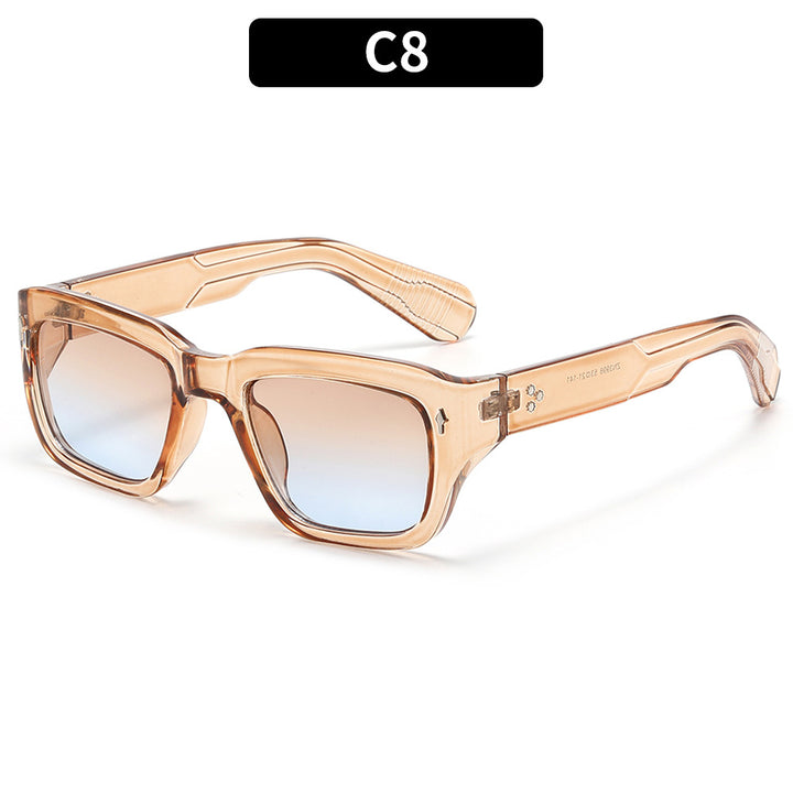 Vintage-Inspired Geometric Frame Sunglasses