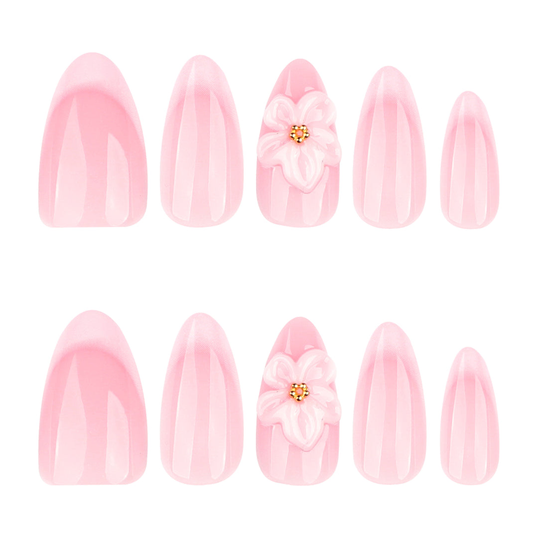 Artistic acrylic nails with elegant flower designs Bowlift