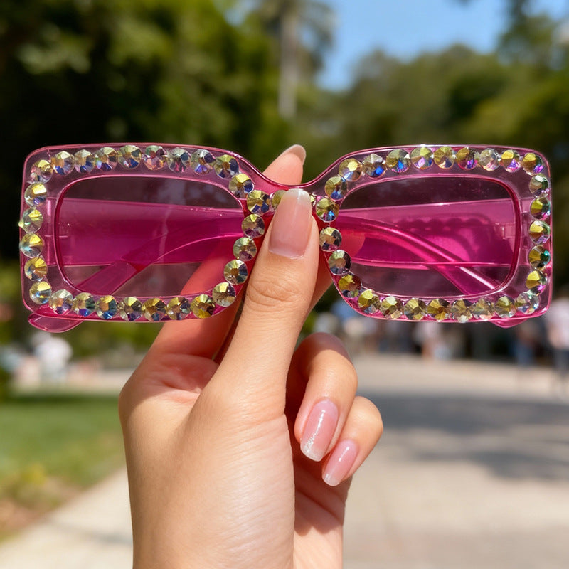 Decorative Rhinestone-Embellished Sunglasses Bowlift