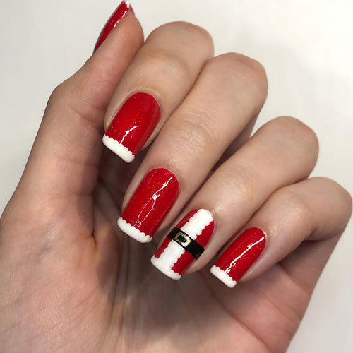 Christmas Art Nails in Festive Santa Design Bowlift