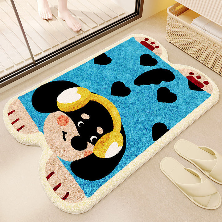 Cartoon Plush Bath Mat
