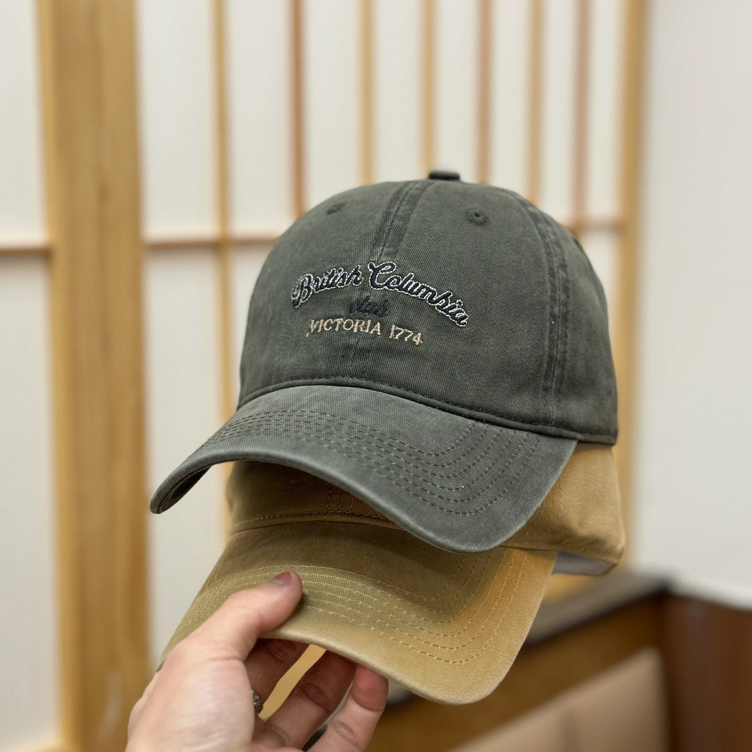 Men's Vintage-Inspired Distressed Baseball Cap Bowlift