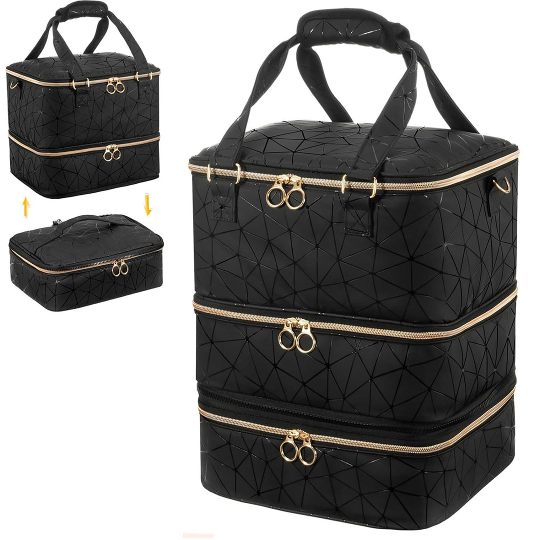 Cosmetic storage bag with multiple compartments Bowlift