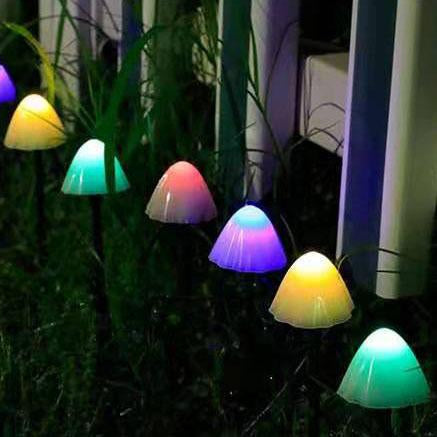 Contemporary Creative Plastic Solar LED Mushroom Lights String Lights For Outdoor Patio | Bowlift