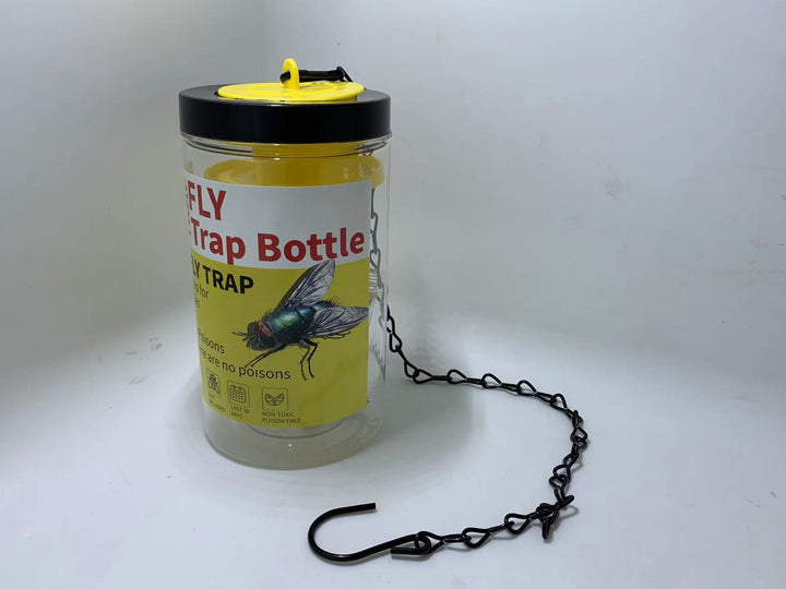 Reusable Hanging fly trap bottle with non-toxic bait dispenser Bowlift