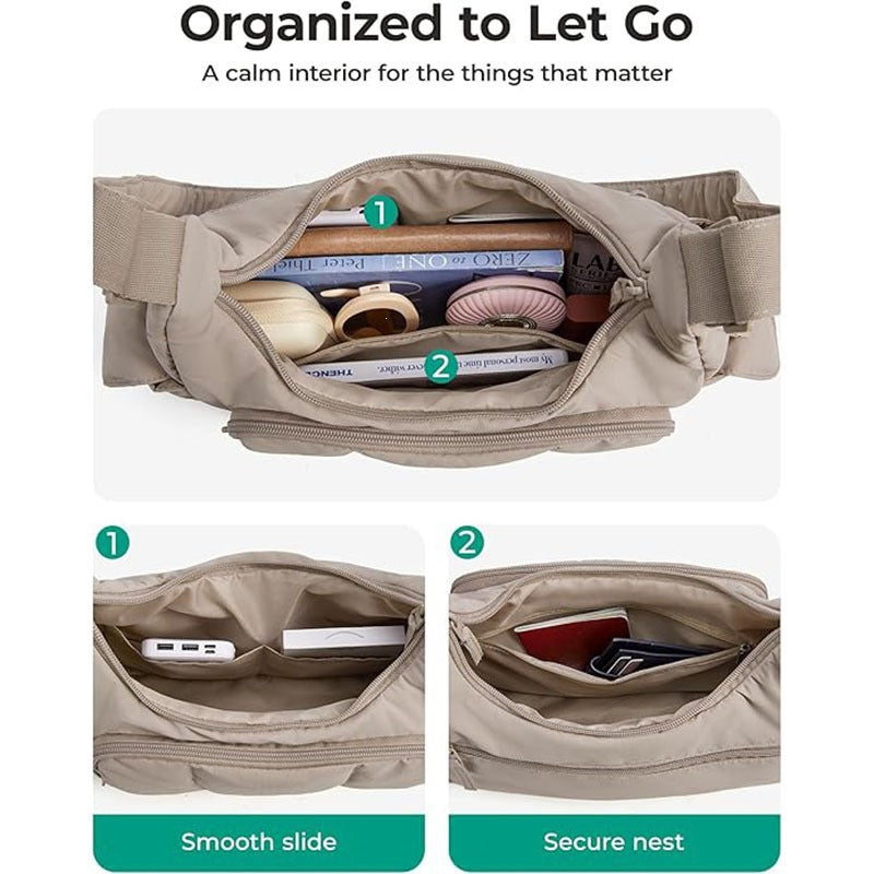 Fashionable shoulder bag with structured padding Bowlift