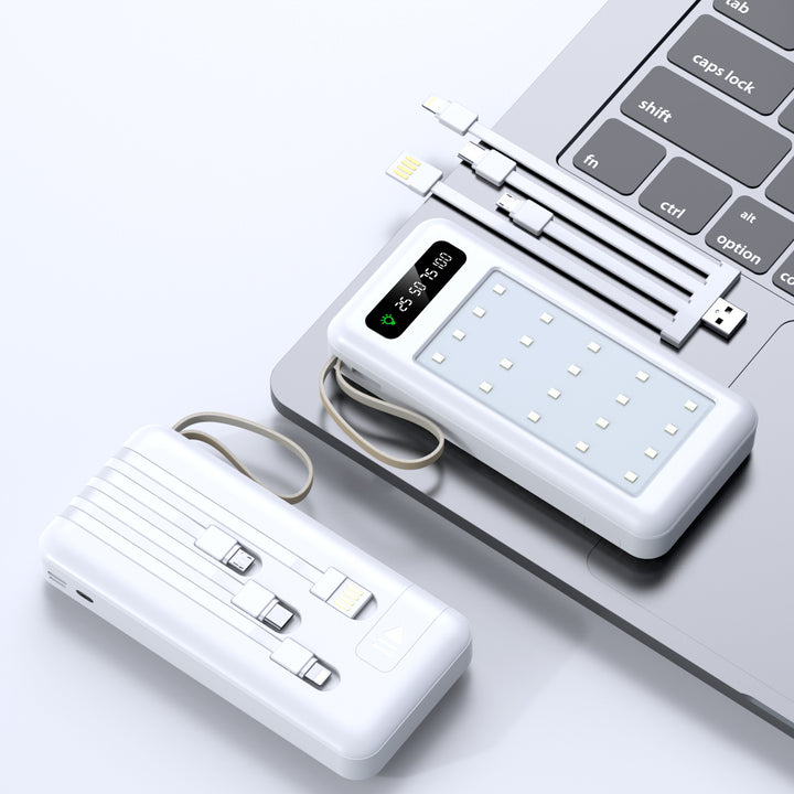 Portable power bank with multifunctional USB-C charging cable Bowlift